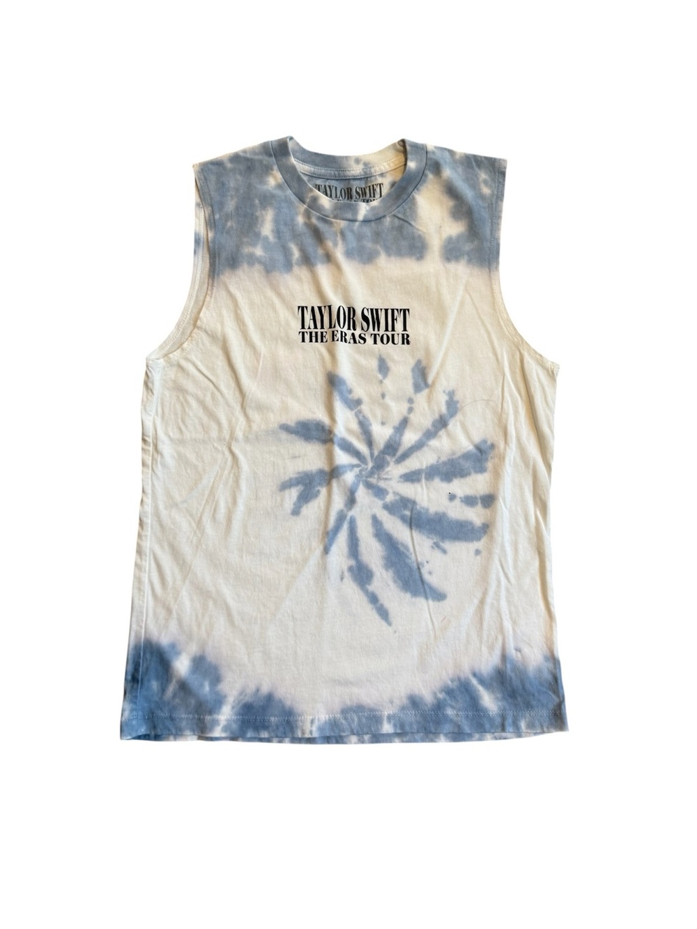 Taylor Swift Blue & White Tie-Dye Sleeveless Tour Tank